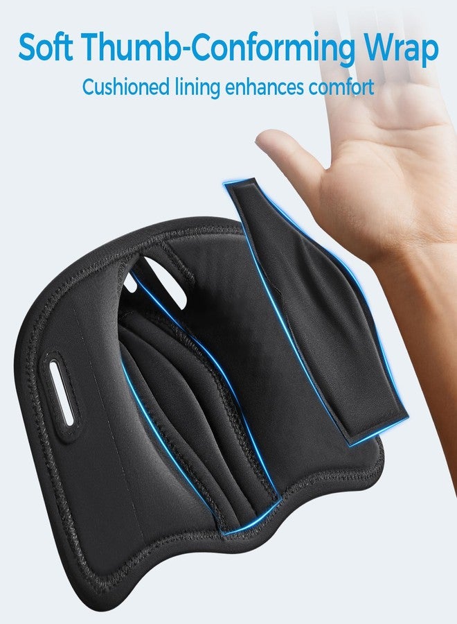 FULDAY Thumb Brace Right/Left Hand, Thumb Spica Splint Hand Brace for Arthritis Pain and Support, Ergonomical Thumb Stabilizer for Trigger Thumb, CMC, De Quervains Tenosynovitis Pain Relief (Blue/Black, M - Fit both hands) - Image 5