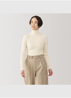 MUJI Washable High-Gauge Ribbed Turtle Neck  Sweater  - Image 1