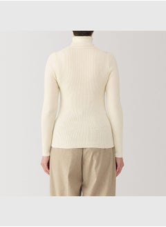 MUJI Washable High-Gauge Ribbed Turtle Neck  Sweater  - Image 4