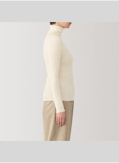 MUJI Washable High-Gauge Ribbed Turtle Neck  Sweater  - Image 3