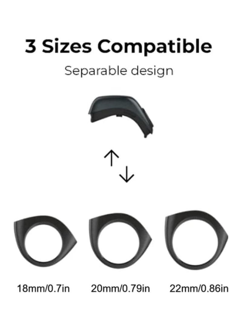 iQIBLA Smart Tasbih Zikr Ring Wide Display Powerful Battery Backup OLED Display Jood Smart Ring App Operated Tasbih Counter Waterproof Smart Zikr Ring Compatible Three Sizes (18mm/ 20mm/22mm) 5 Prayer Time Reminders iQibla Tasbih Smart Counter Blue - Image 2