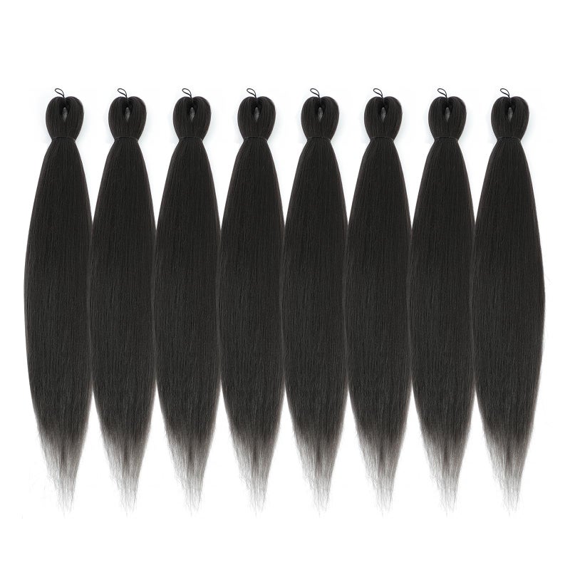 ROSDINA Prestretched Braiding Hair 30 Inch 8 Packs Light Brown Super Long Braiding Hair For Twist or Box Braids Yaki Texture Hot Water Setting Synthetic Braiding Hair Extensions 30 Inch 48P