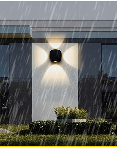 Groeien (Pack of 2) 16 Watts LED Square Shape Outdoor Exterior Wall Four Way Left Right UP Down Light (Warm White,Aluminium) - Image 2