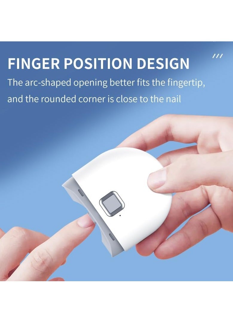 بلو فاير مقص أظافر كهربائي أوتوماتيكي - شاحن عبر USB، هادئ مع إضاءة LED، يجمع قصاصات الأظافر، آمن ومحمول للكبار والصغار وكبار السن - هدية مثالية للعائلة ومقدمي الرعاية - Image 4