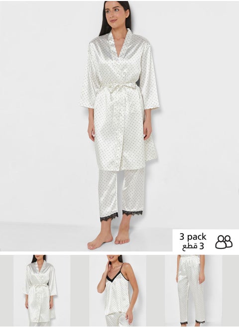 3 Piece Printed Night Set