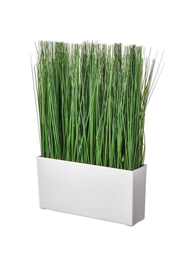 erorex Artificial potted plant with pot, in/outdoor grass - Image 1