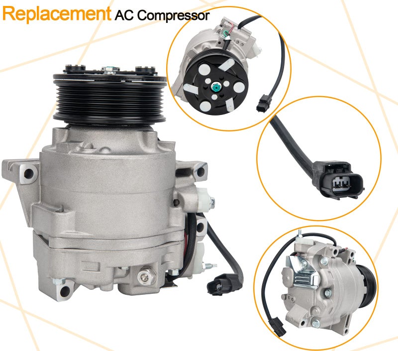 CMOOD AC Compressor Compatible with Honda Civic 1.8L 2006, 2007, 2008, 2009, 2010, 2011 Replaces 38800RNAA01, 38810RRBA01, 38800-RNA-A010-M, 38800-RNB-A02, 38800RNAA010M2, 38800RNAA01-06 - Image 5