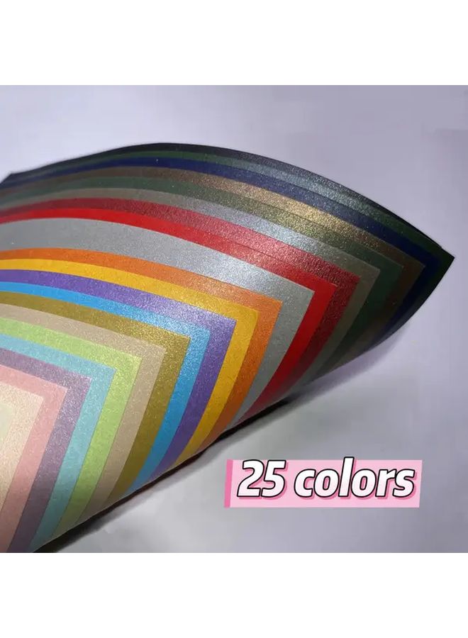 ورقة قوسية متميزة مقاس A5 25 قطعة 25 لونًا قابلة للطباعة من جهة واحدة 120 جرامًا لمشاريع الأعمال اليدوية وتصميم السجلات والشارات - Image 2