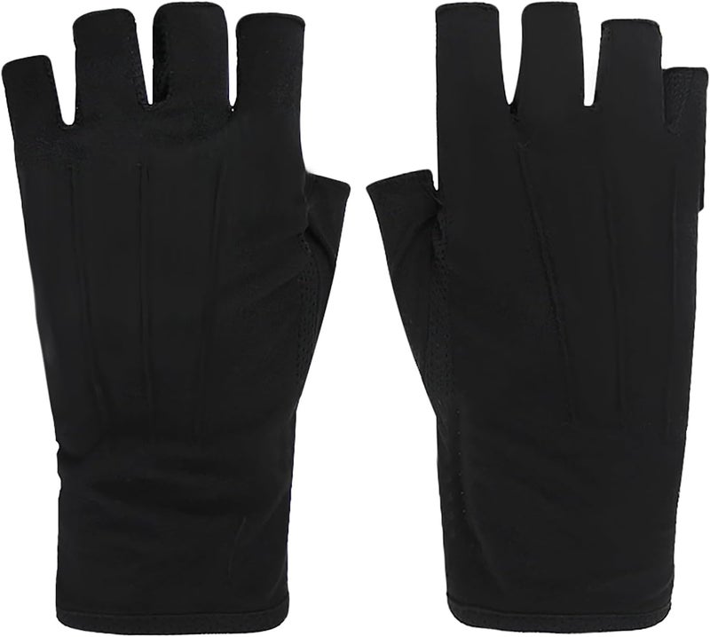 Ylucky Lightweight Summer Fingerless Gloves Men Women UV Sun Protection Driving Cotton Gloves Nonslip Touchscreen Gloves - Image 1