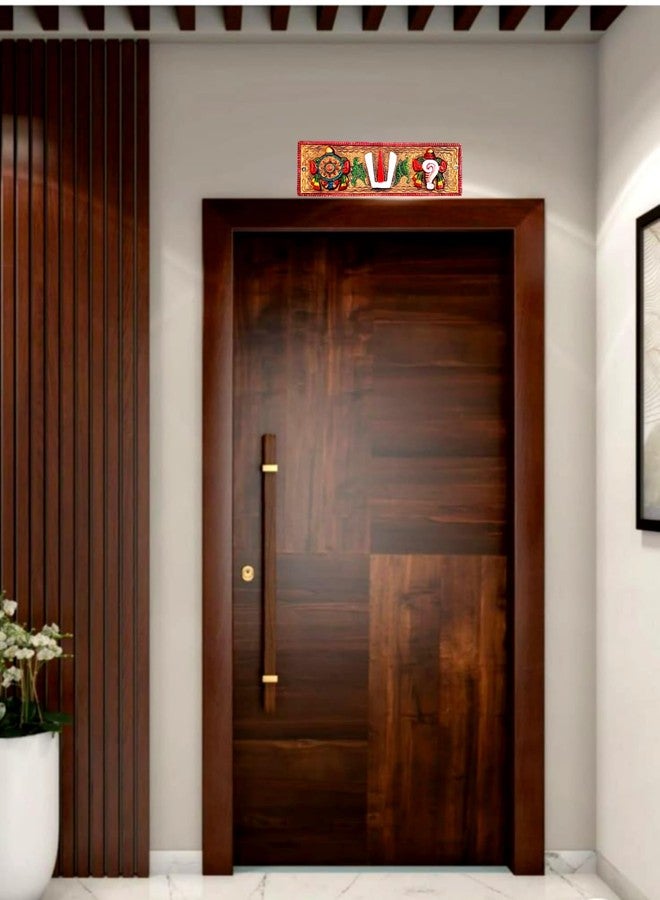 FLAIMYST Shank Chakra Tilak for Door Entrance in Aluminium Metal, Tirupati Door Wall Hanging Shankh Chakra Namah Decorative for Home, Office, Room, Religious House Warming (Copper Multicolor) - Image 3