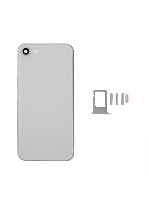 Replacement Back Glass Full Housing Frame Battery Door Cover for iPhone 8 8 Plus (White)