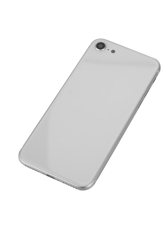 Replacement Back Glass Full Housing Frame Battery Door Cover for iPhone 8 8 Plus (White)