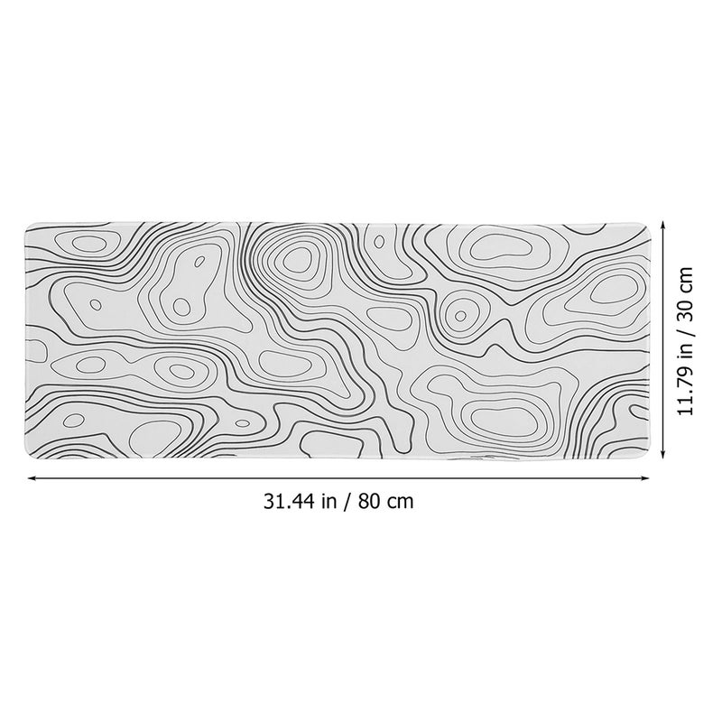 🖊️ لوحة ماوس للألعاب بتصميم خارطة تضاريسية بيضاء وحواف مخيطة مع دعامة مريحة - Image 4