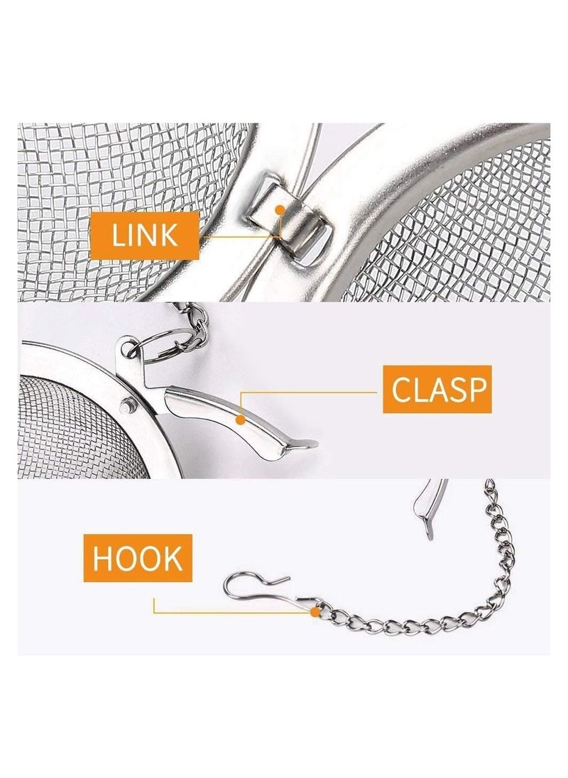 SYOSI - Stainless Steel Mesh Tea Ball Set of 3 Tea Infuser Strainers Tea Strainer Filters Tea Interval inffuser - 3 PCS Different Size - Image 1