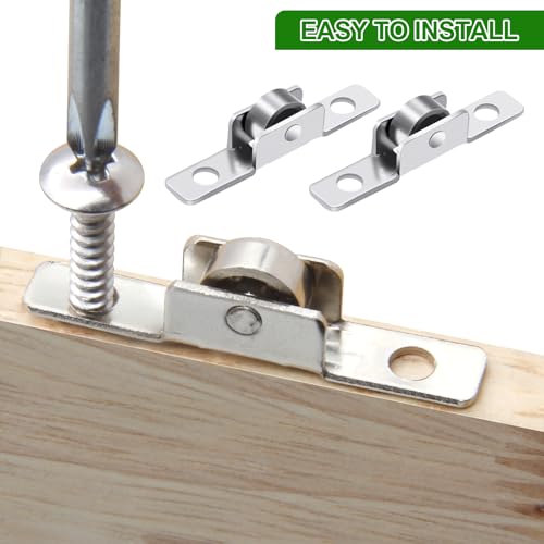 KIBBEH 12 Pack 3/8 inch Push-Pull Sliding Window Roller Metal Wheels, Universal Metal Sliding Axles Window Pulley Single Rollers Wheel Suitable for Windows, Cabinets, Doors, and Other DIY Work - Image 4