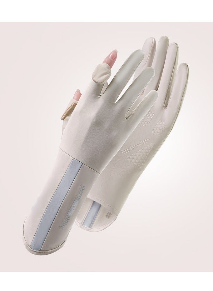 سي ال اس قفازات نسائية، قفازات قيادة، قفازات طويلة غير قابلة للانزلاق لحماية الشمس في الصيف، حماية من الأشعة فوق البنفسجية - Image 1