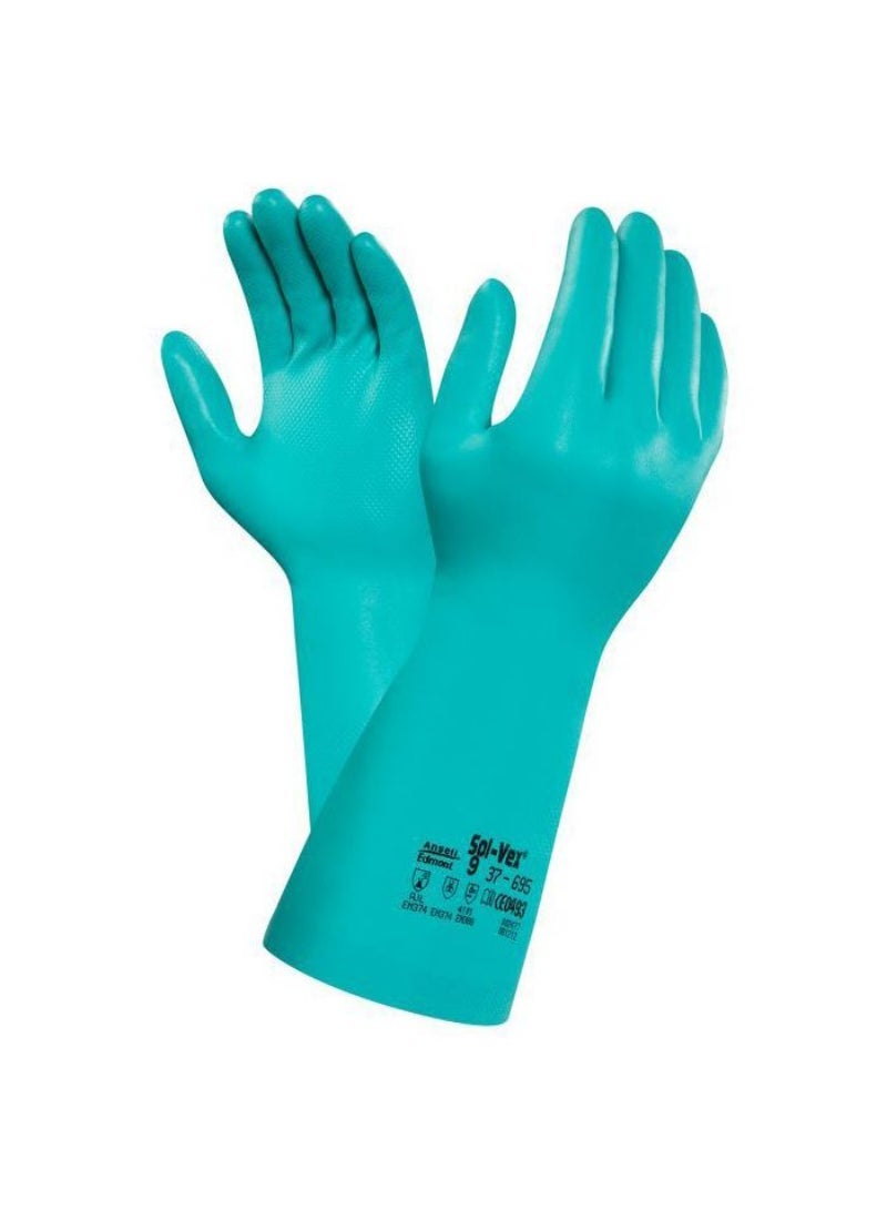 Ansell Chemical Gloves SOl-VEX length 380mm Green colour - Ansell 37-695/9
