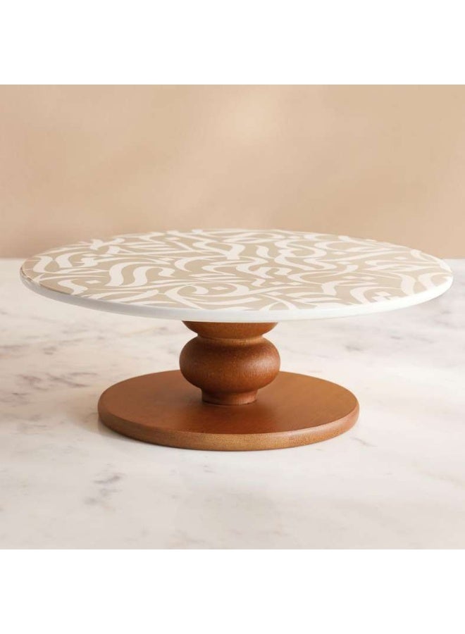 Pan Home Izzet Calligraphy Cake Stand - White - Image 4
