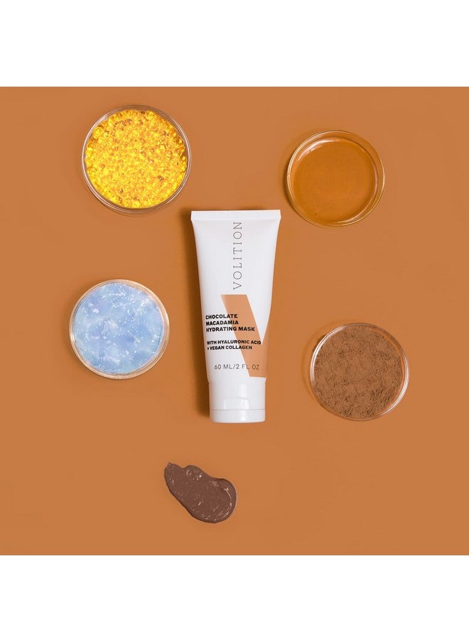 VOLITION Chocolate Macadamia Hydrating Skin Care Face Mask Nourishing Facial Mask With Hyaluronic Acid Peptides & Vegan Collagen Cocoa Extract Face Mask For Skin Barrier Repair (60Ml / 2 Fl Oz)  - Image 5