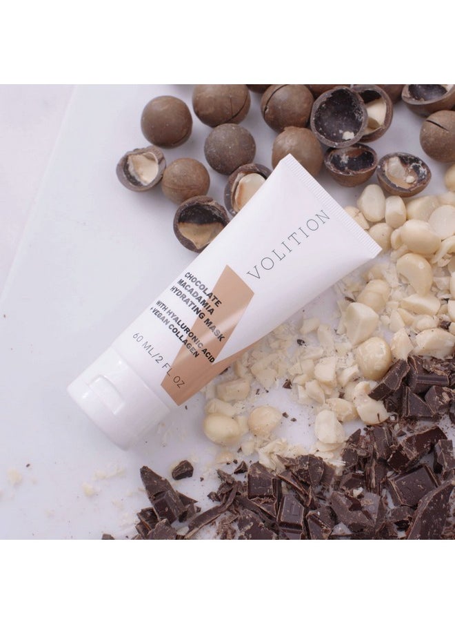 VOLITION Chocolate Macadamia Hydrating Skin Care Face Mask Nourishing Facial Mask With Hyaluronic Acid Peptides & Vegan Collagen Cocoa Extract Face Mask For Skin Barrier Repair (60Ml / 2 Fl Oz)  - Image 3