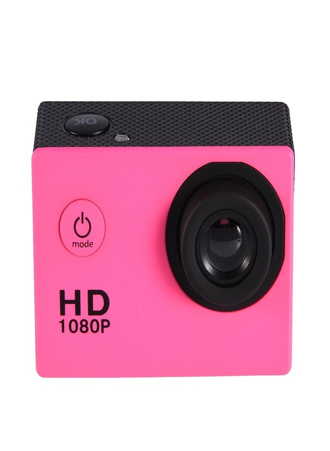 Serounder Action Camera Kit 1080P 12MP 30m Outdoor Sports Video Camera USB 2.0 Underwater Cam Full LCD Mini Camcorder with 900mAh Rechargeable Batteries and Mounting Accessories Kits(Pink) - Image 2