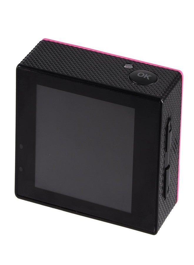 Serounder Action Camera Kit 1080P 12MP 30m Outdoor Sports Video Camera USB 2.0 Underwater Cam Full LCD Mini Camcorder with 900mAh Rechargeable Batteries and Mounting Accessories Kits(Pink) - Image 4
