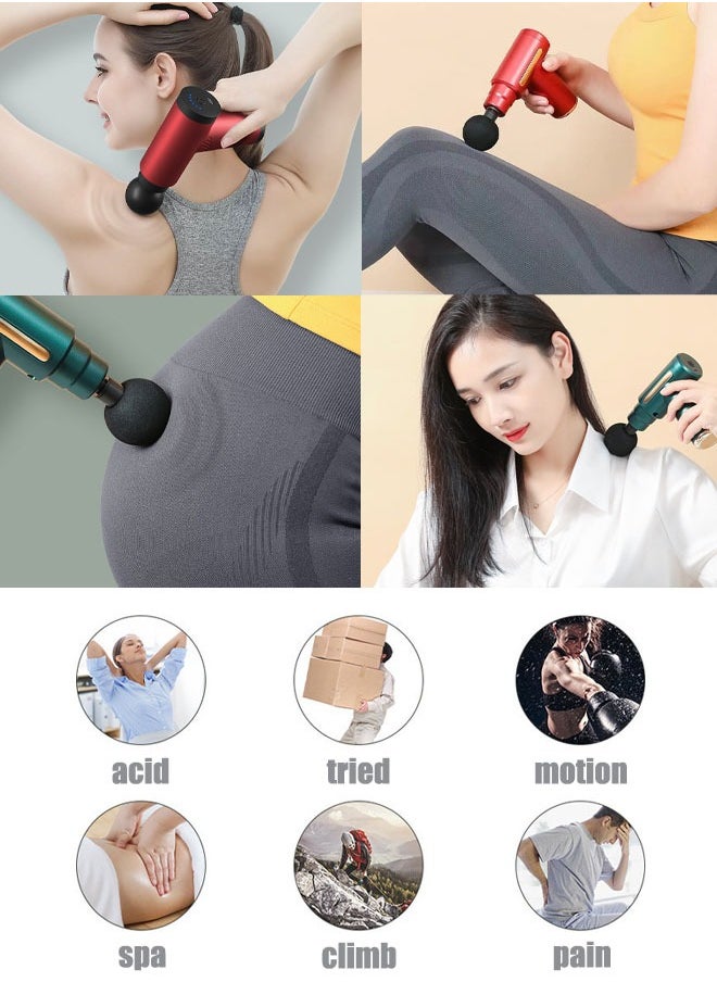 Super ZYouth - Mini Portable Massage Gun Super Quiet Deep Tissue Massage Gun with 4 Massage Heads For Back Neck Muscle Pain Relief - Image 1