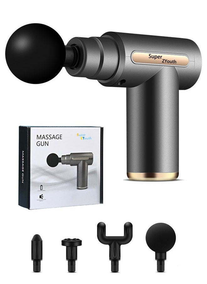 Super ZYouth - Mini Portable Massage Gun Super Quiet Deep Tissue Massage Gun with 4 Massage Heads For Back Neck Muscle Pain Relief - Image 1