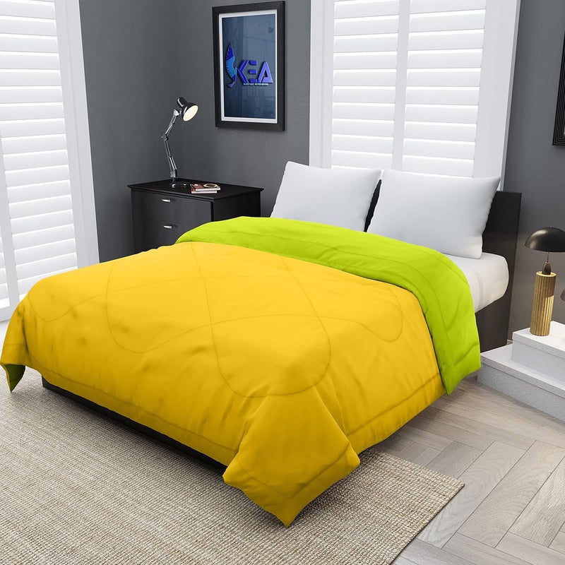 KEA Reversible Single Bed Microfiber ComforterDuvet for SummersAc AC Comforters Fabric Micro Cotton 300 GSM - Image 1