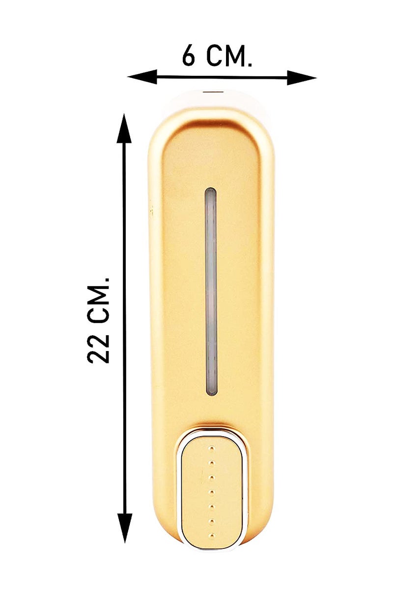 BATH GURU Soap Dispenser for Bathroom Wall Mounted ABS Plastic 350 ML- (Chrome & Gold) - Image 5