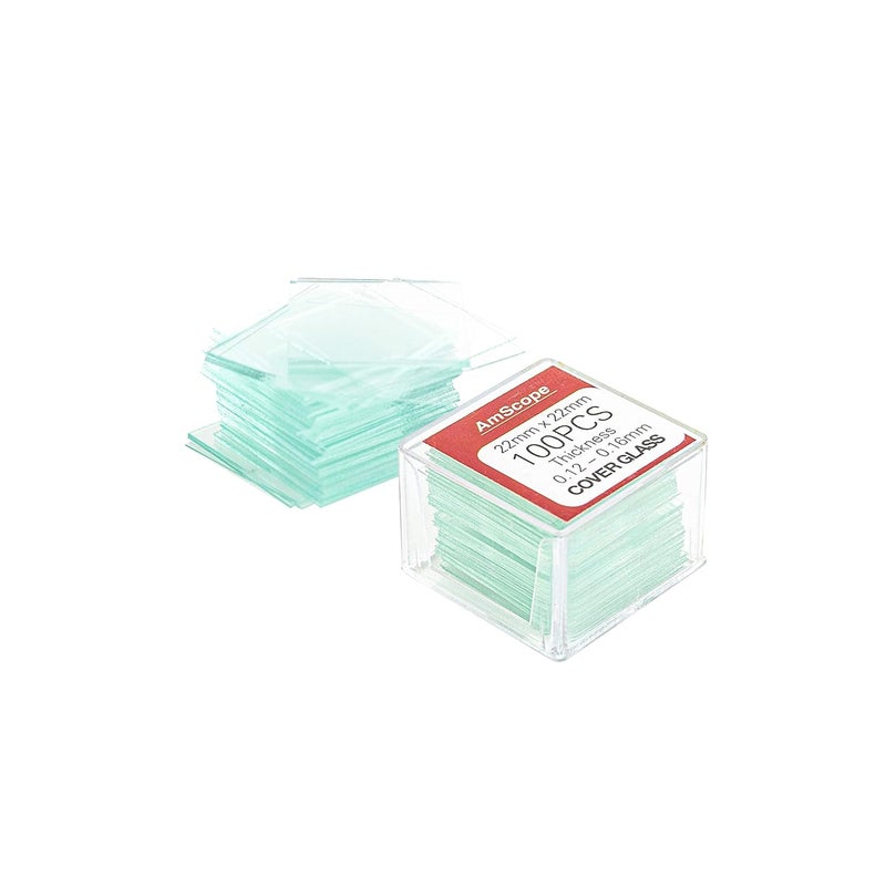 AmScope AmScope  72 Pieces of PreCleaned Blank Microscope Slides  100 Coverslips  BS72PS10022X5  MultiPack 5 Count  - Image 2