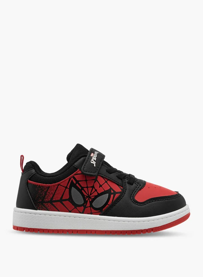 MARVEL Spider-Man Print Sneakers with Hook and Loop Closure