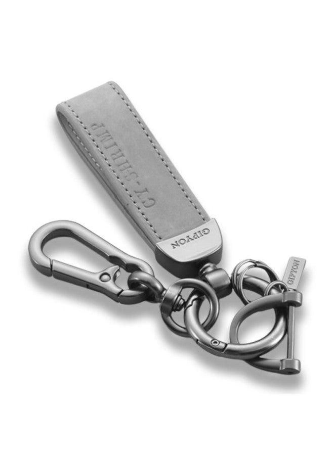 Laben (laben New Style Shearling Leather Car Keychain Pendant Simple Couple Men Women Car Key Customized High-end Feeling - Image 5