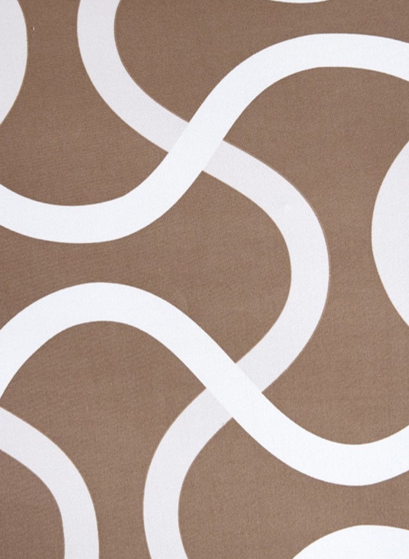 إسكدنيا غطاء أريكة مضاد للانزلاق بنمط مطبوع البني/الأبيض 90 x 140سنتيمتر - Image 5