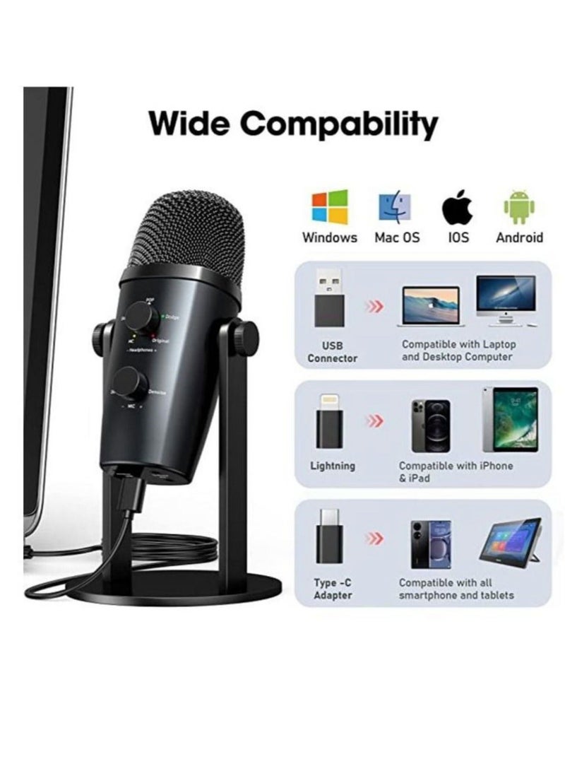 Jmary PW10 Professional Metal Voice Recording Usb Condenser Studio And Podcast Recording Gaming Microphones - Image 2