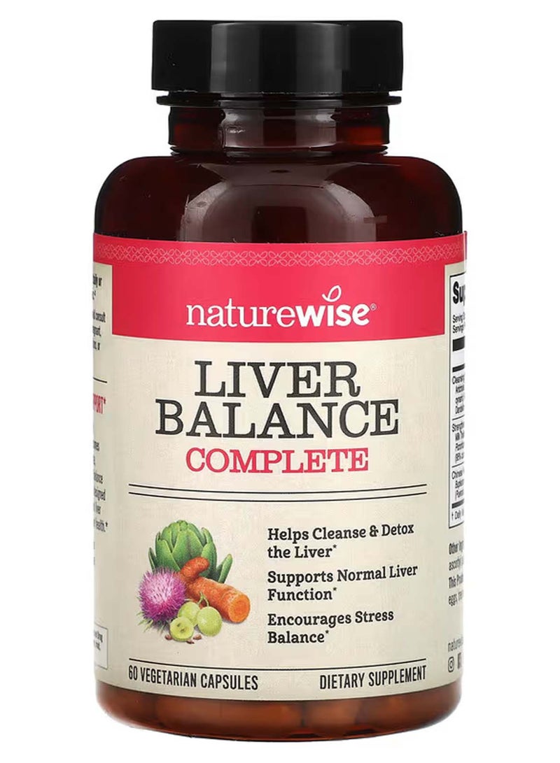 NatureWise Liver Balance Complete, 60 Vegetarian Capsules - Image 1