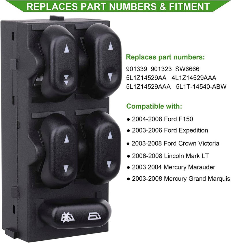 AiYiGu Driver Side and Passenger Window Switch Set - Image 2