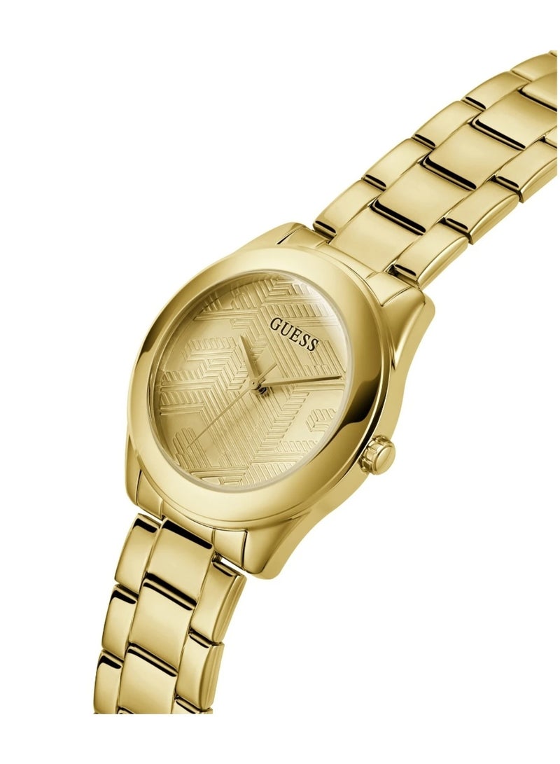 GUESS Women's Gold Analog Stainless Steel Strap Watch - GW0606L2 - Image 3