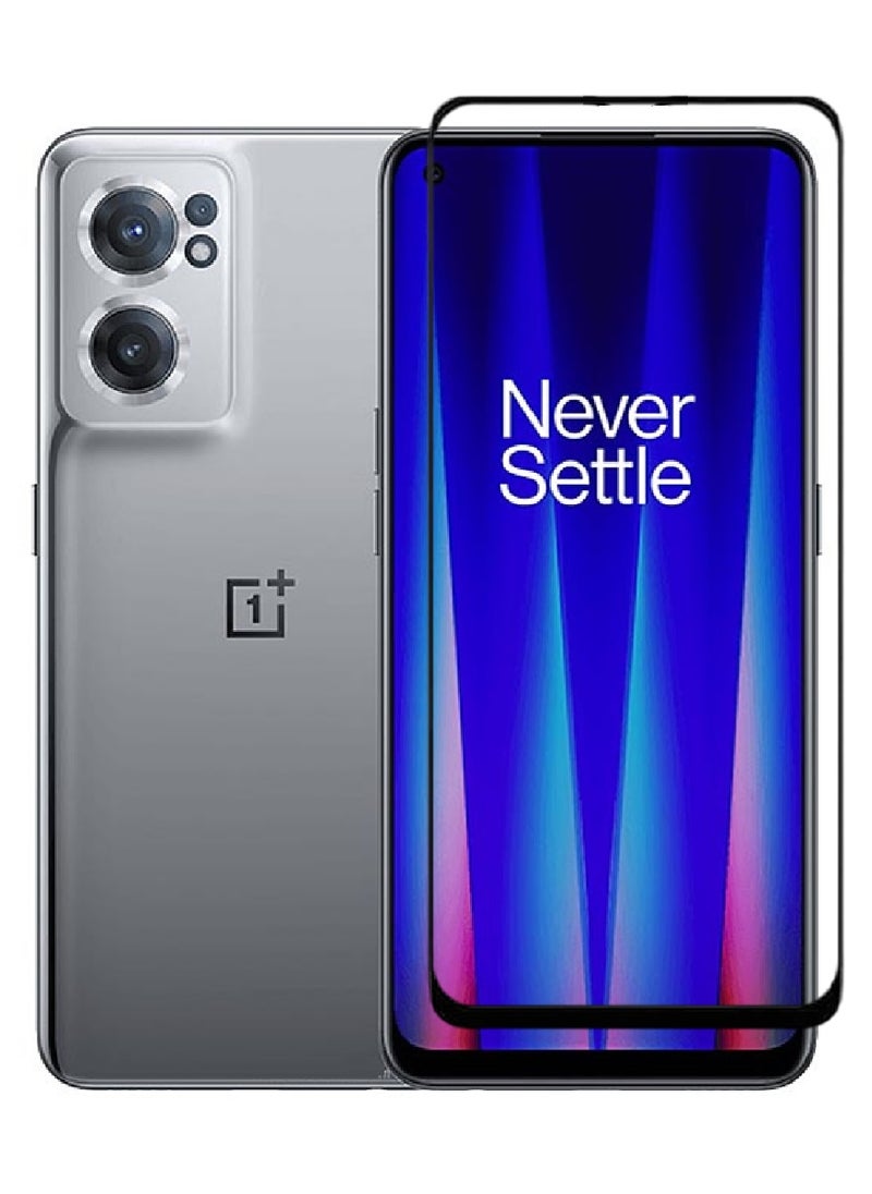 AINA حماية شاشة زجاجية مقساة 5D مصممة لهاتف OnePlus Nord CE 2 5G تغطية كاملة من الحافة إلى الحافة ولصق كامل خالي من الفقاعات - Image 1