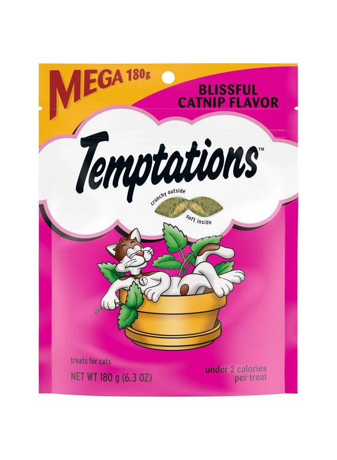 تيمبتيشنز مكافآت القطط الكلاسيكية المقرمشة والناعمة بنكهة عشبة النعناع البري المبهجة، كيس 6.3 أونصة (عبوة من 10 قطع) - Image 1