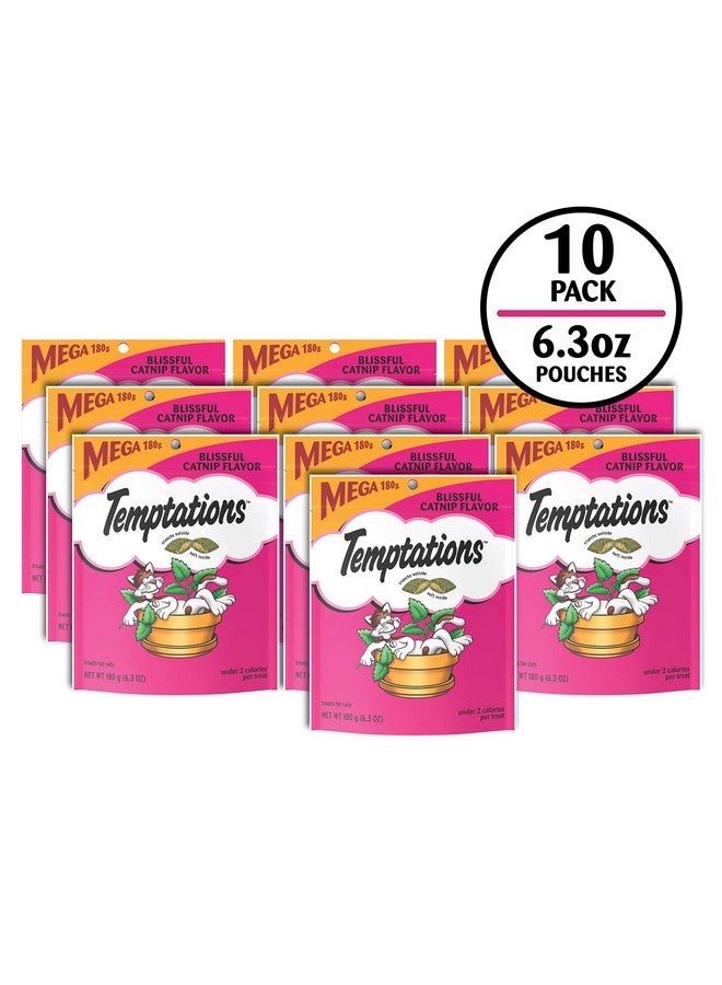 تيمبتيشنز مكافآت القطط الكلاسيكية المقرمشة والناعمة بنكهة عشبة النعناع البري المبهجة، كيس 6.3 أونصة (عبوة من 10 قطع) - Image 2