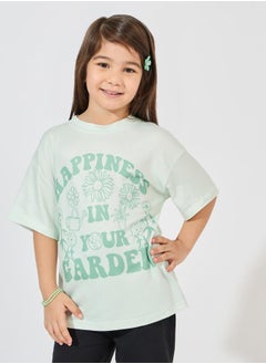 Slogan Printed Oversized T-Shirt