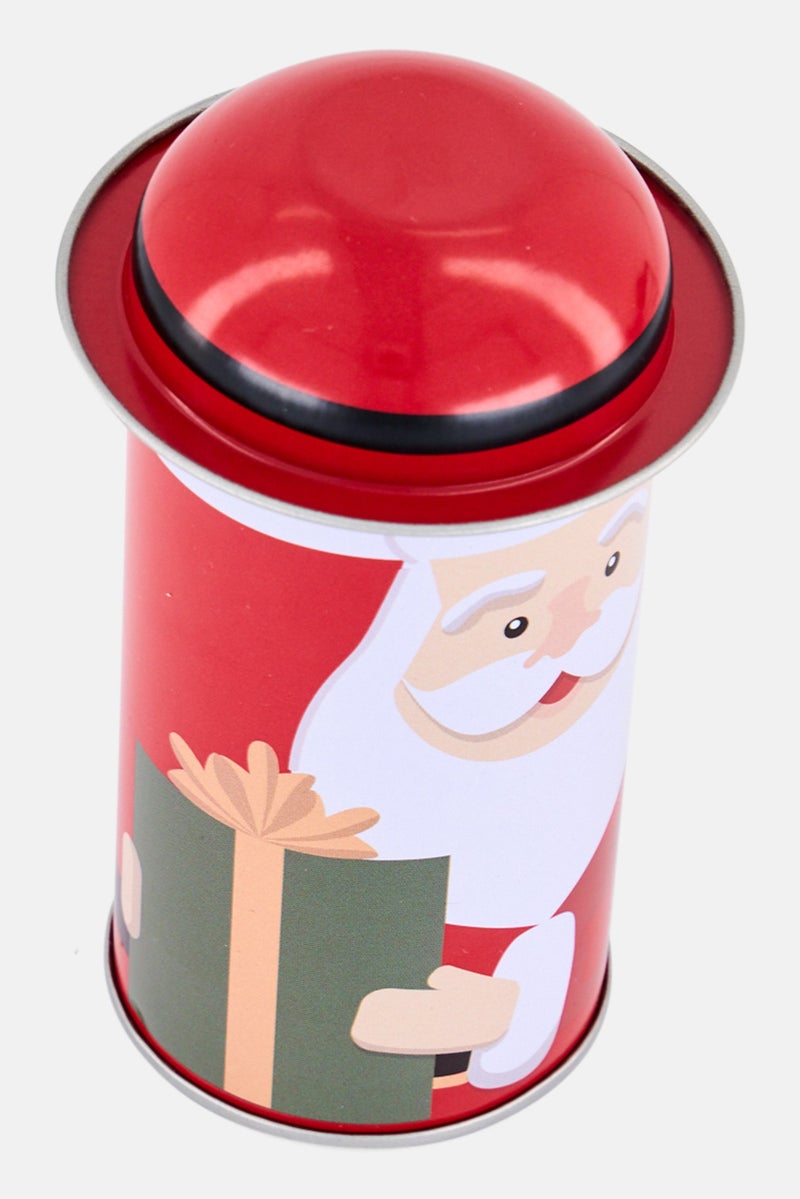 Muy Mucho Metal Christmas Stoage Box, Red - Image 3