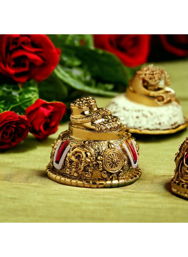 Kridaykraft Lord Venkateswara Swami Tirupati Balaji Vishnu Charan Paduka with shank chakar tilak Namah for Pooja Room/Car Dashboard | Venkateswara Swamy Feet with Shanku & Chakra Namami Showpiece Figurines - Image 2