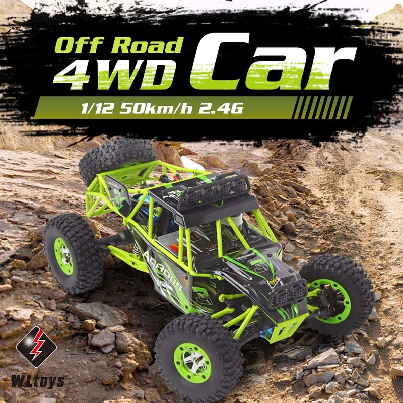 GoolRC WLtoys 12428 RC Car, 1/12 Scale 4WD 50km/h High Speed RC Rock Crawler, 2.4Ghz Remote Control Off Road Truck for Adults - Image 2