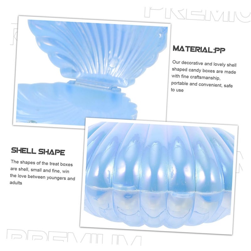 Sky Blue Pearlescent Seashell Candy Boxes For Wedding Favors And Jewelry Storage - Image 5