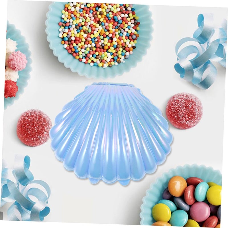 Sky Blue Pearlescent Seashell Candy Boxes For Wedding Favors And Jewelry Storage - Image 3