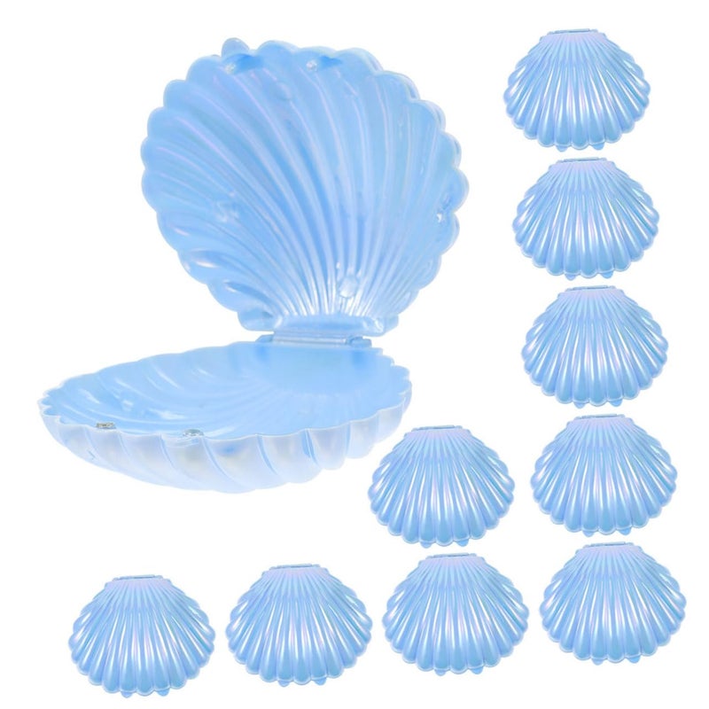 Sky Blue Pearlescent Seashell Candy Boxes For Wedding Favors And Jewelry Storage - Image 2
