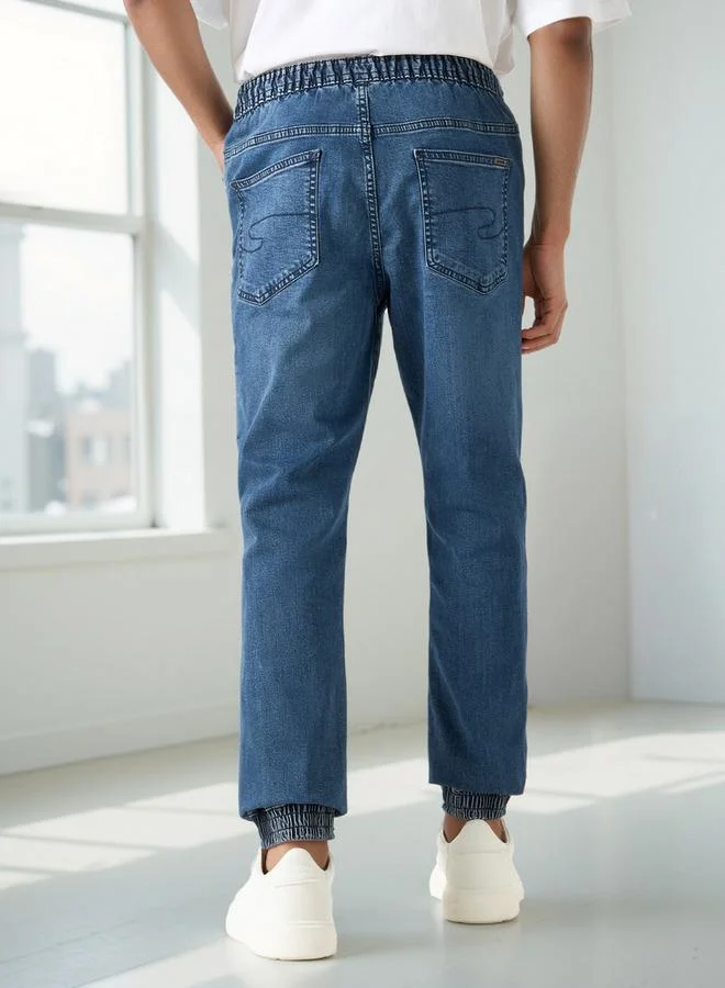 Lee Cooper Lee Cooper Denim Joggers with Drawstring Closure
