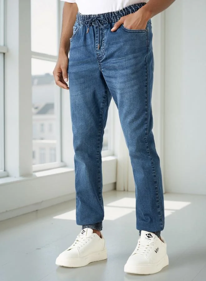 Lee Cooper Lee Cooper Denim Joggers with Drawstring Closure